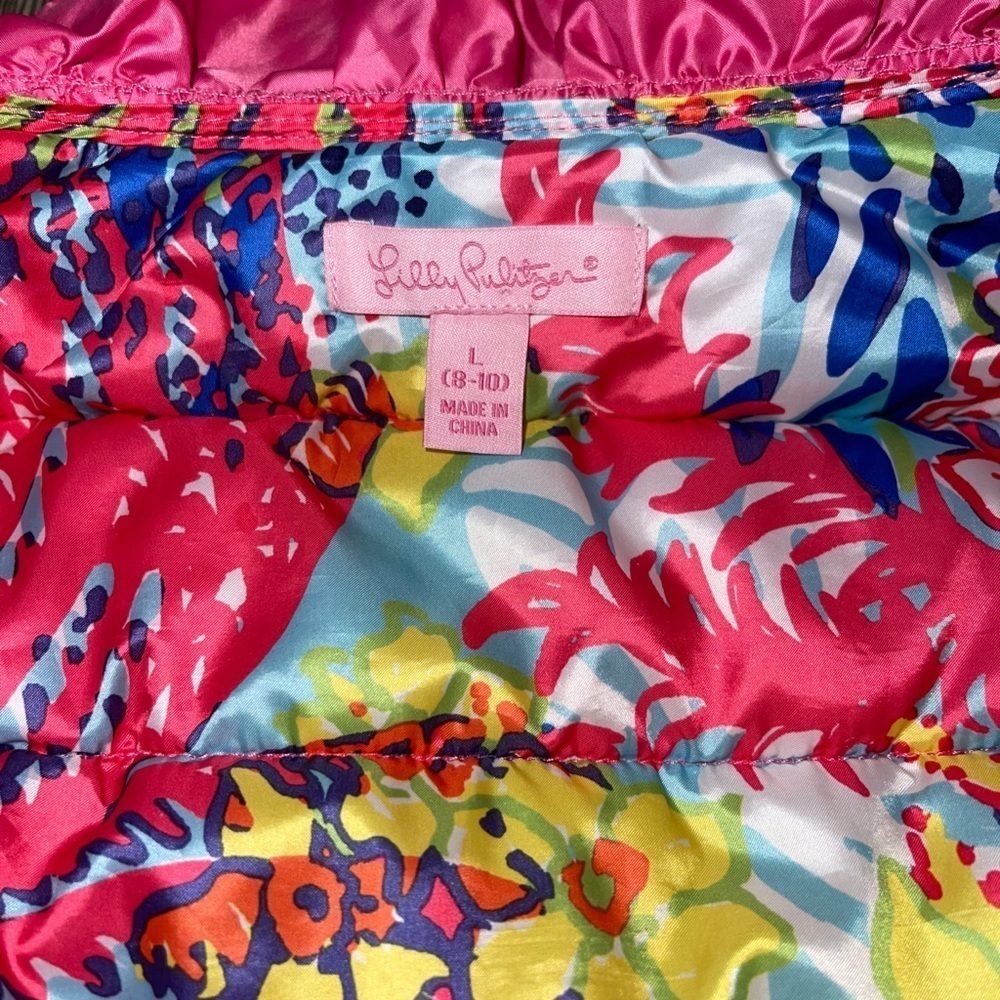 Lilly Pulitzer Pink Ruffle Puffer Vest - Picture 7 of 9